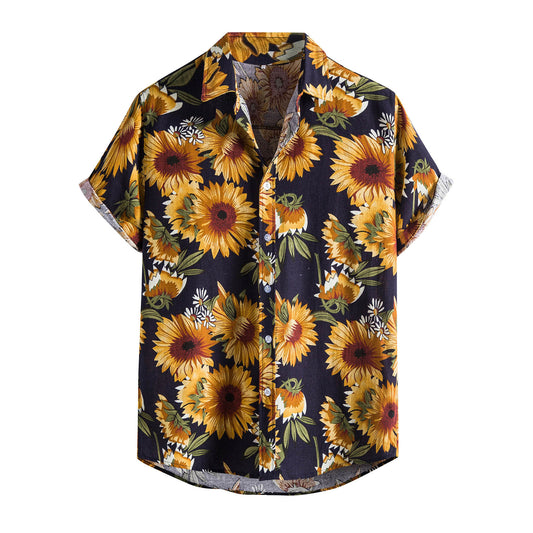 Hawaiian Style Loose Casual Shirt By TAZX