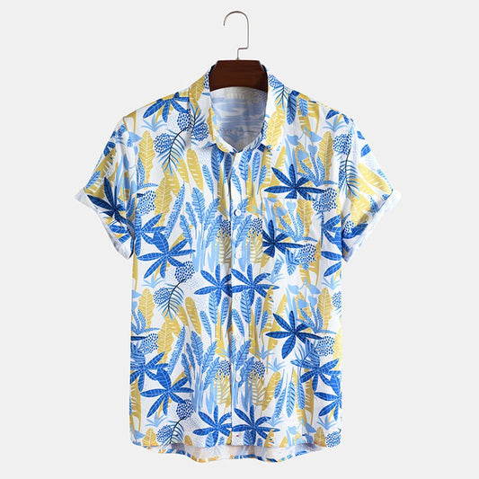 Floral Hawaiian Shirt By TAZX